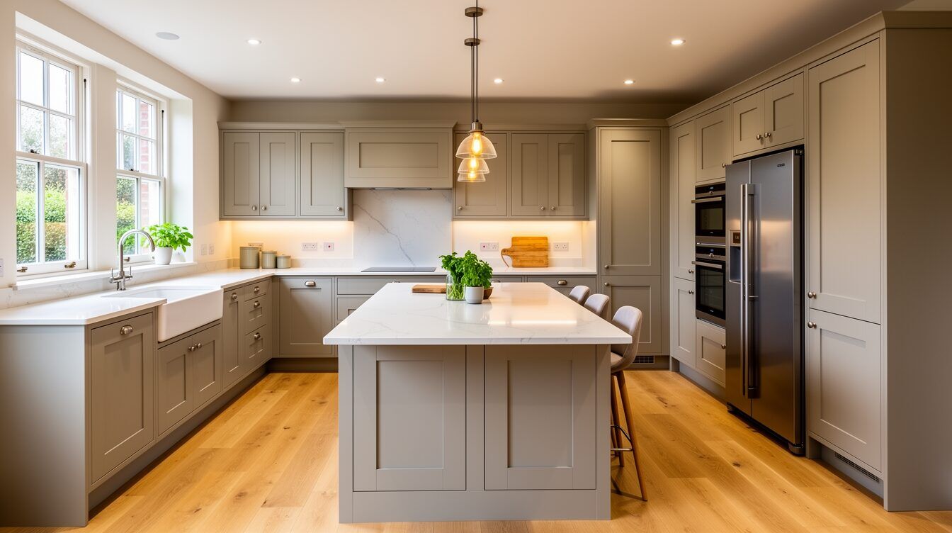 A fitted kitchen by Jag Interiors